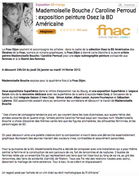 fnac_exposition_semaine_bande_dessinee_dijon_comics_art_melle_mademoiselle_bouche
